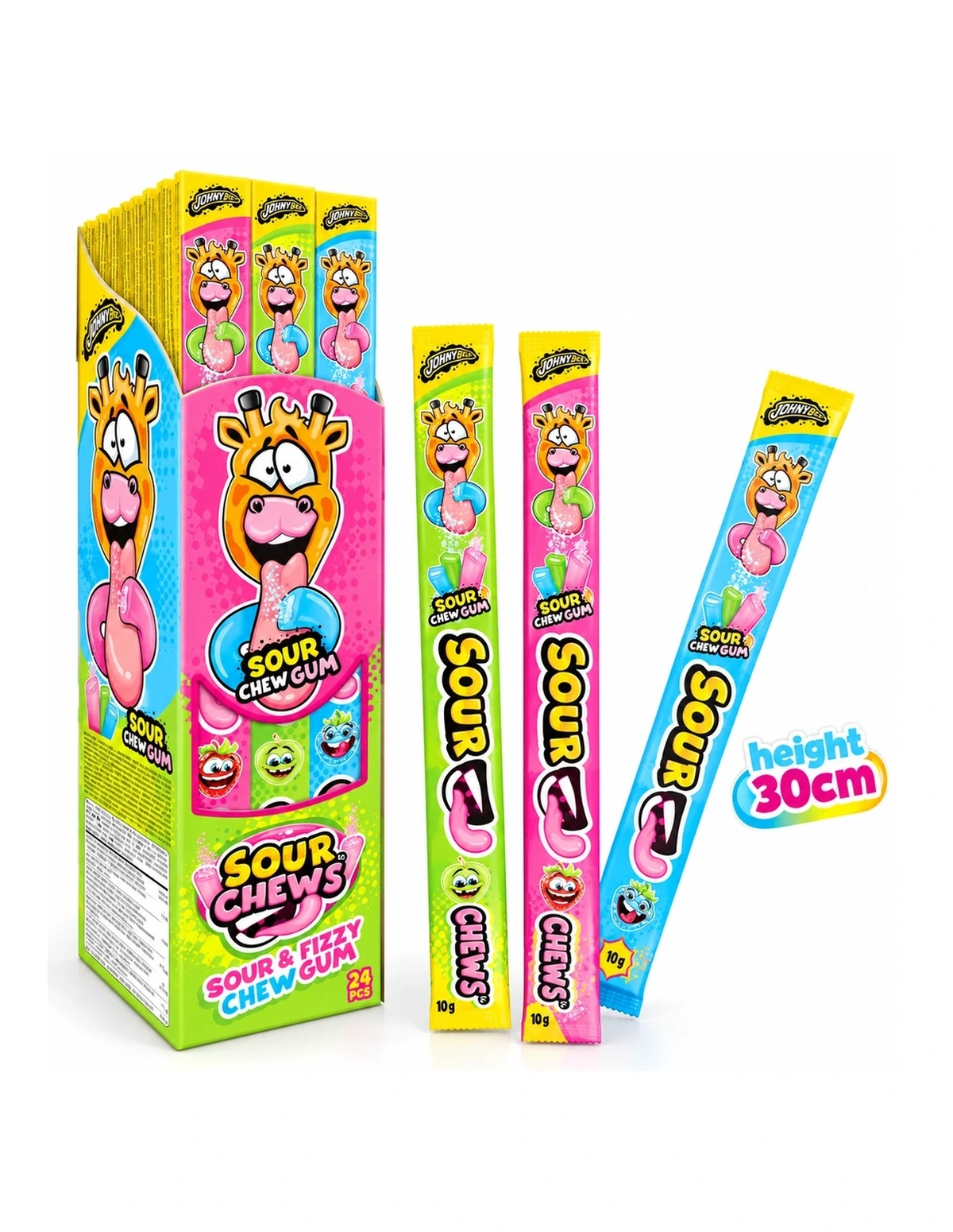 [P000005] SOUR CHEWS - SOUR CHEW GUM - SOUR & FIZZY CHEW GUM [JB]
