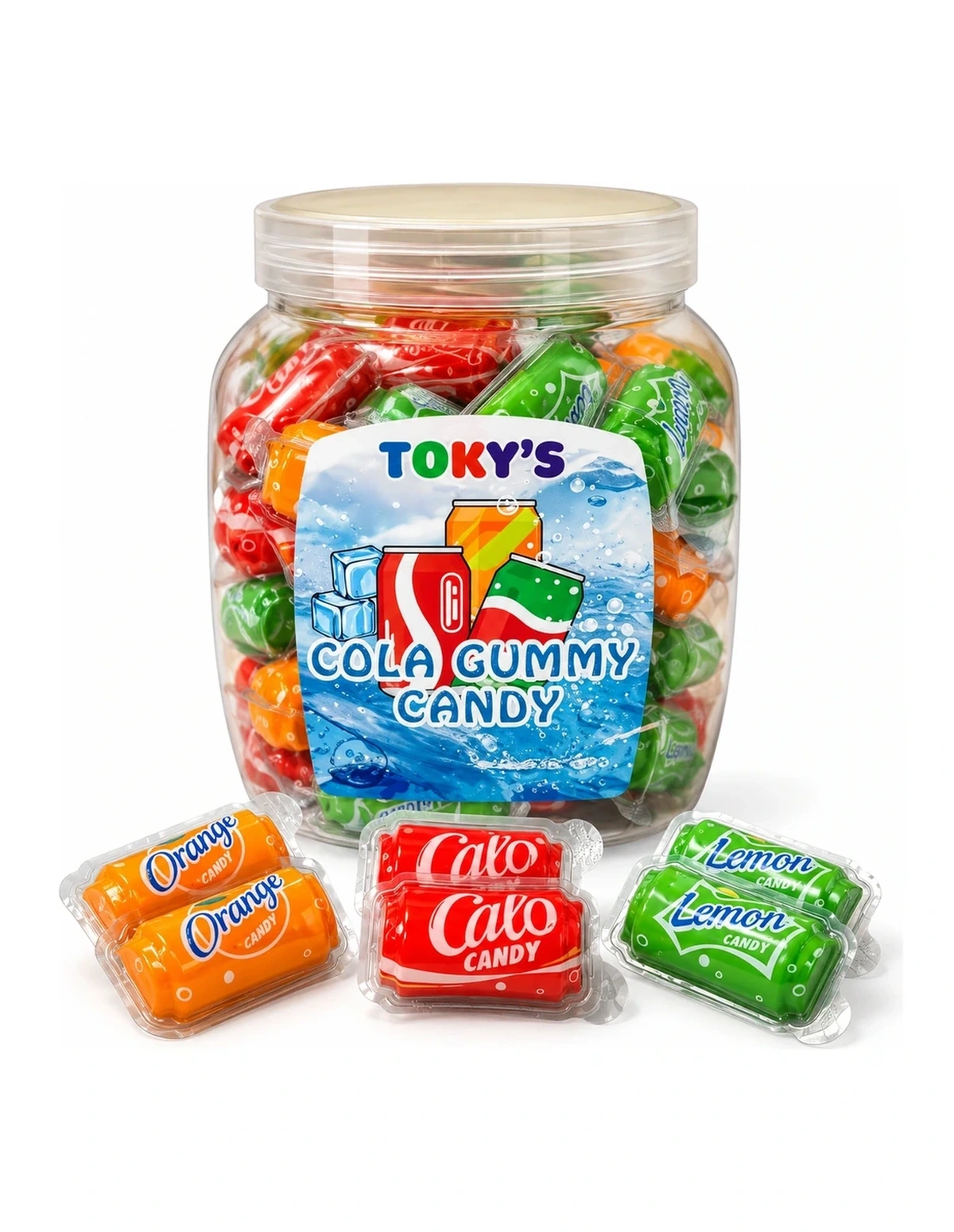[P000424] TOKY'S COLA GUMMY CANDY JAR