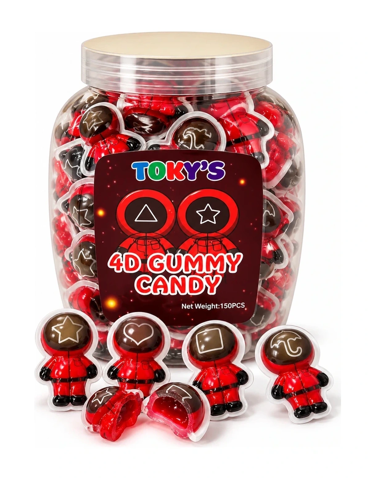 [P000422] TOKY'S SQUITGAME 4D GUMMY CANDY JAR