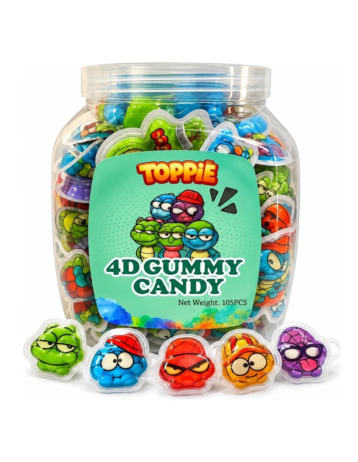 [P000421] TOPPIE 4D GUMMY CANDY JAR