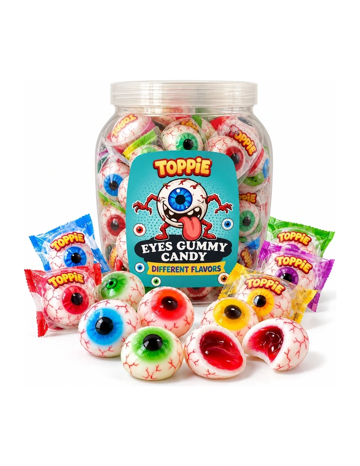 [P000391] TOPPIE EYES GUMMY CANDY JAR