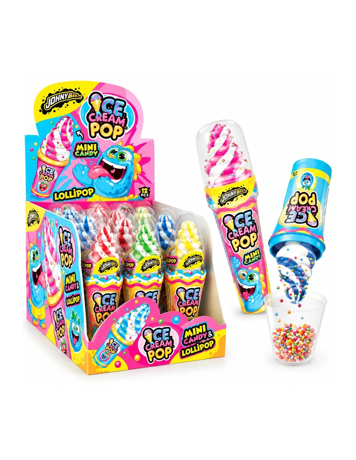 [P000407] ICE CREAM POP LOLLIPOP - MINI CANDY & LOLLIPOP - '12 DISPLAY [JB]