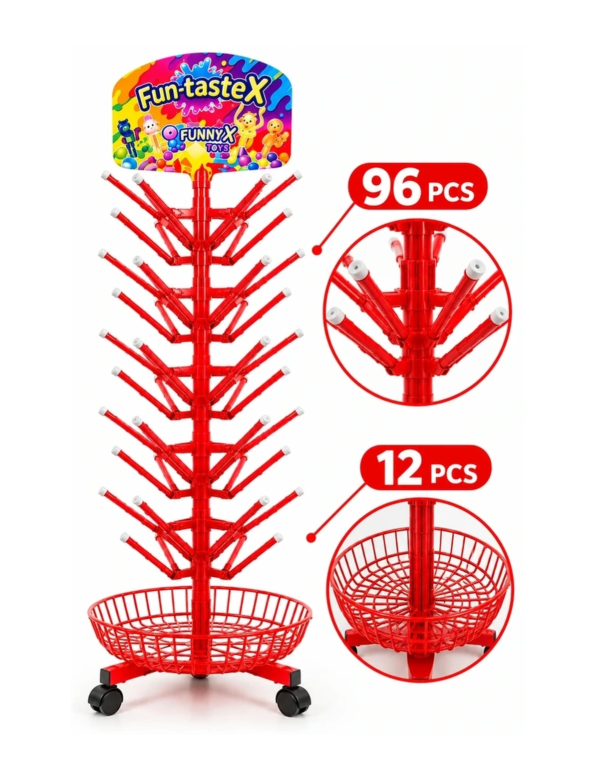 [P000275] FUNNY CANDY TOYS - METAL STAND FOR '96 FUNNY TOYS [YE]