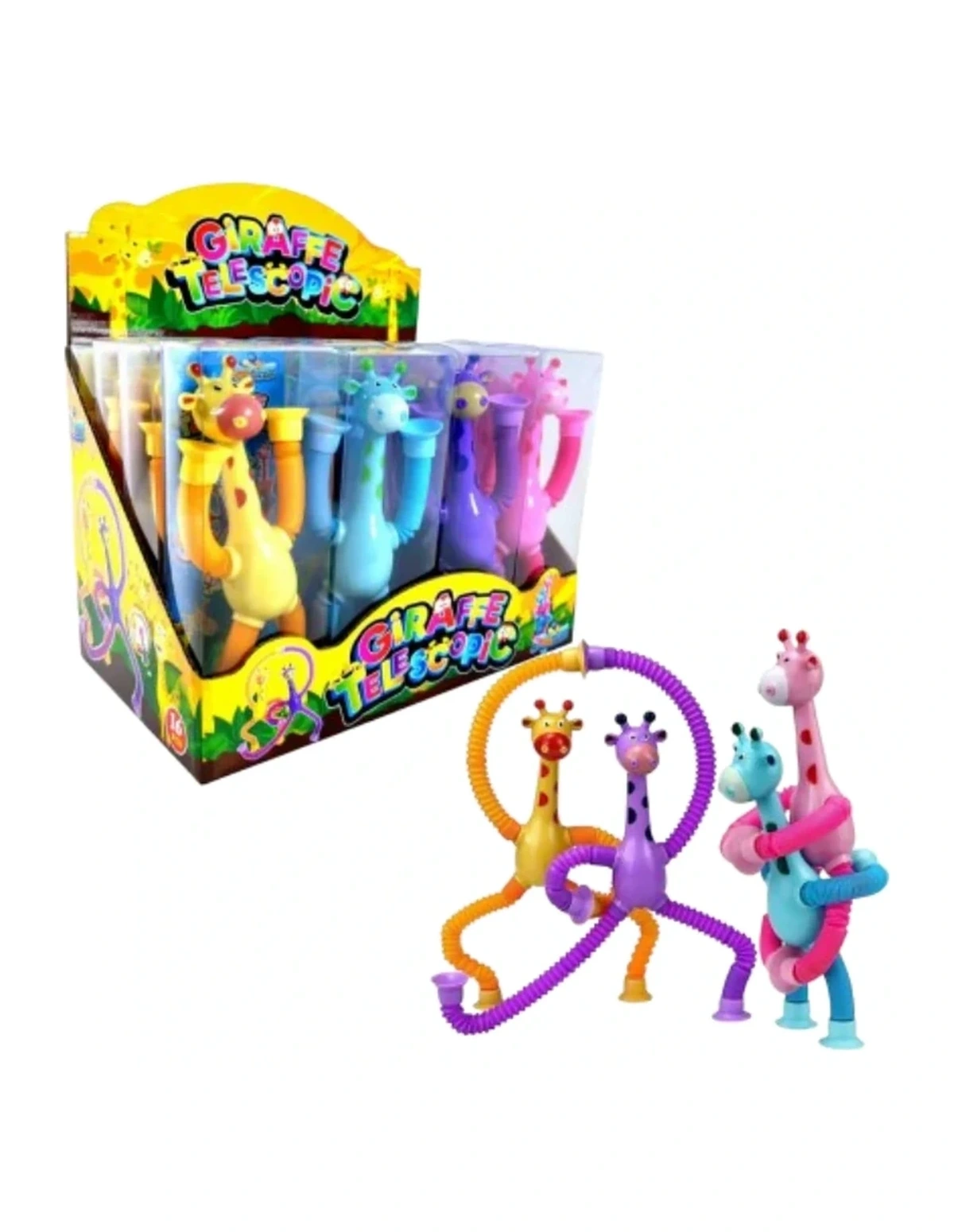 [P000311] GIRAFFE TELESCOPIC - CANDY TOYS [YE]