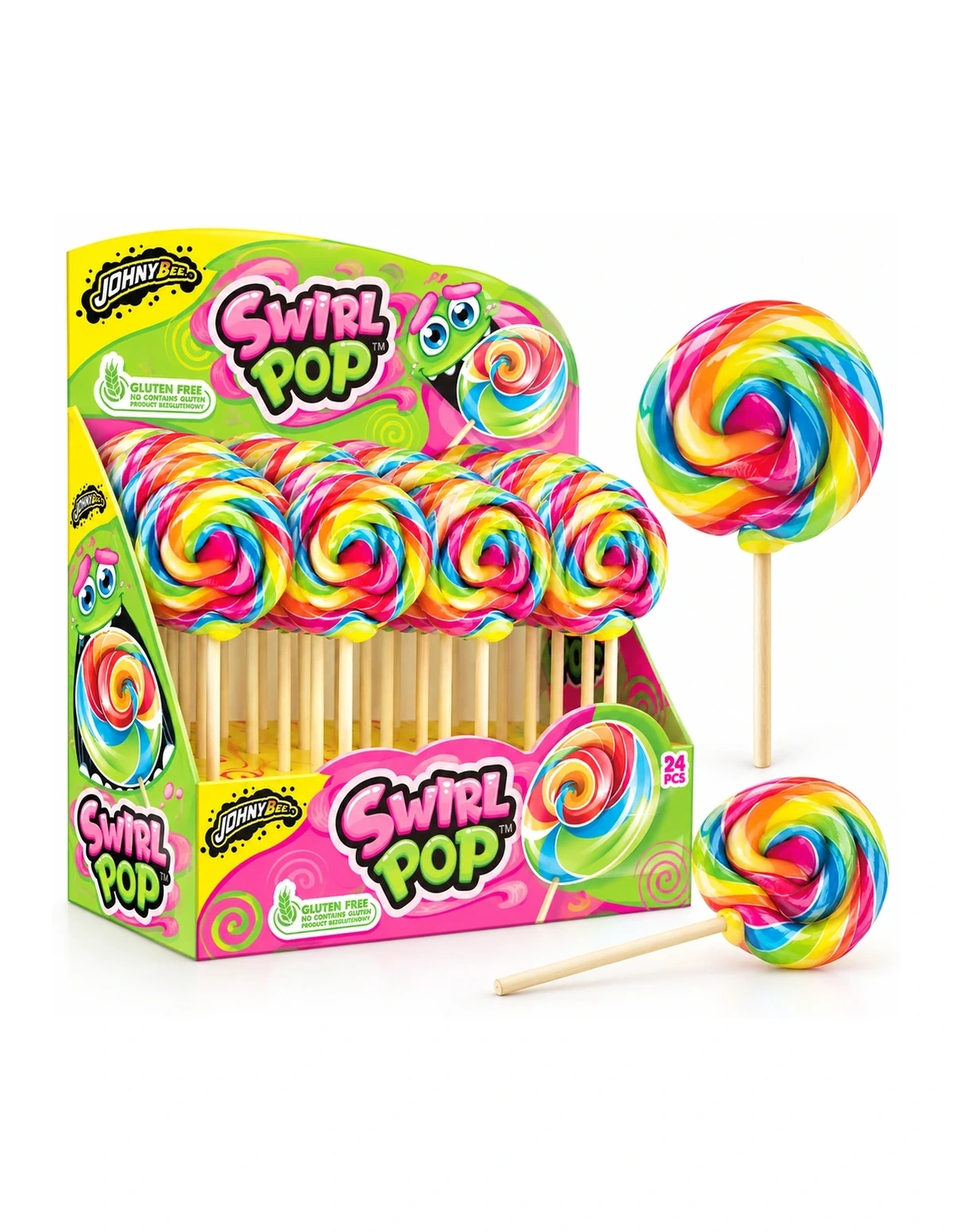 [P000394] SWIRL POP - ROUND SHAPED, COLORFUL LOLLIPOP [JB]