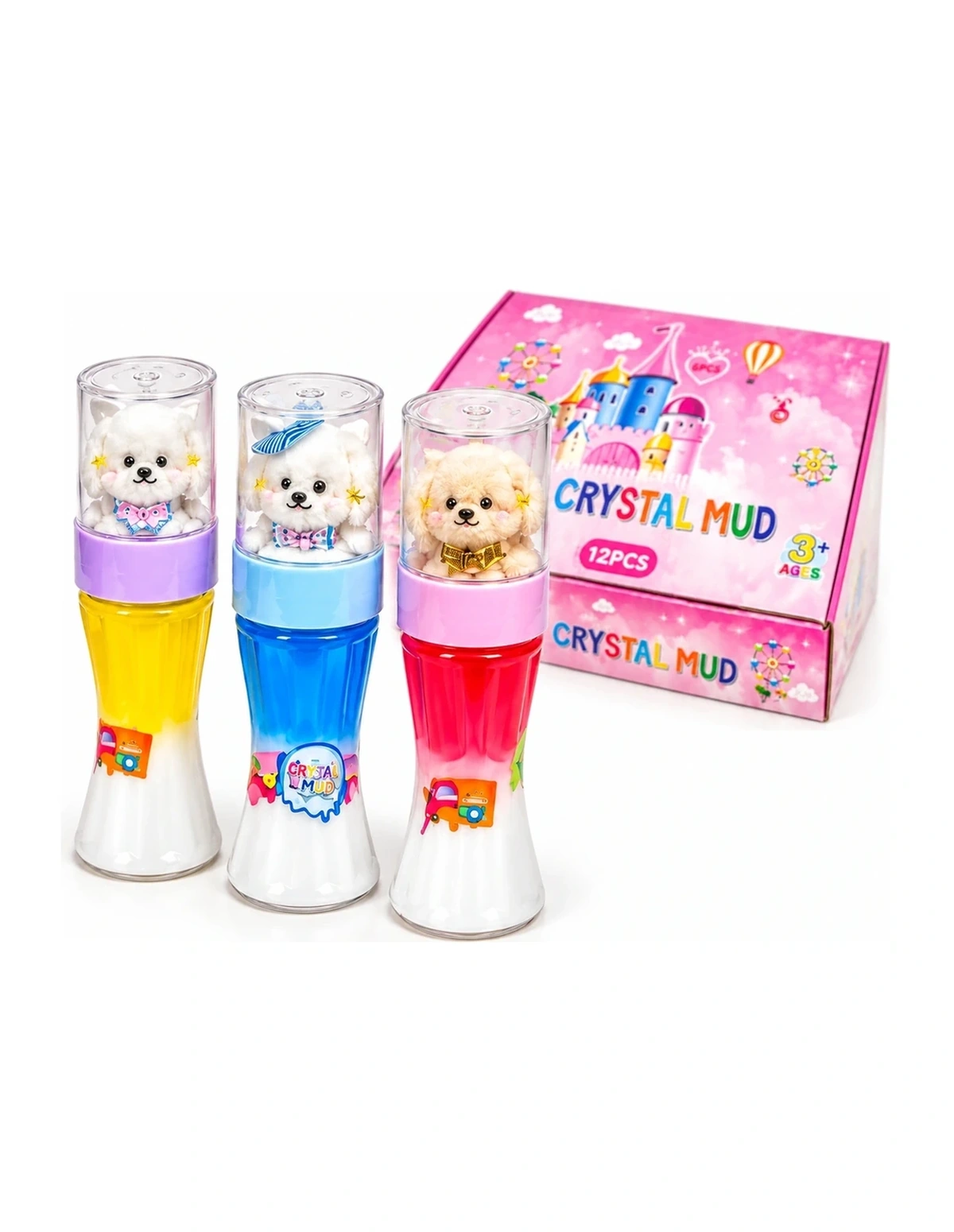 [P000418] BIG SLIME - CRYSTAL MUD - PINK - CAR TOY