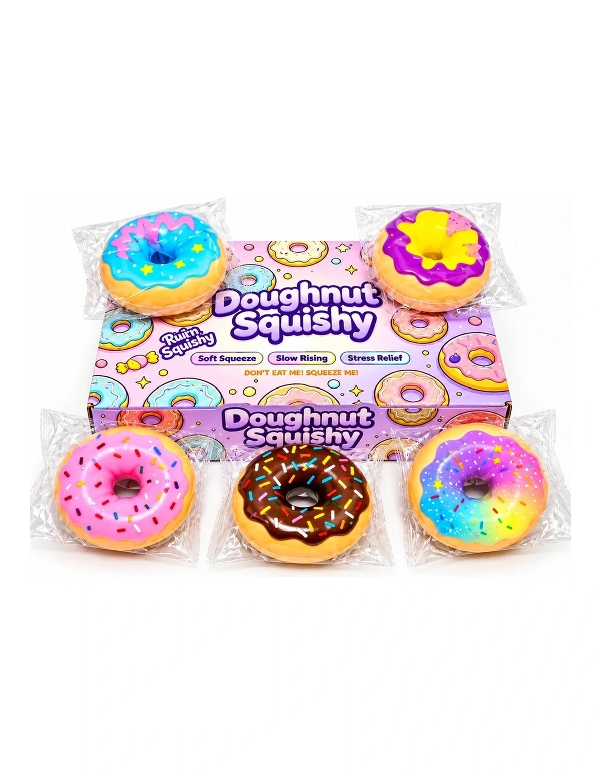 [P000409] DOUGHNUT SQUISHY - SQUISHY DONUT - SQUISH TIKTOK - CAR TOY