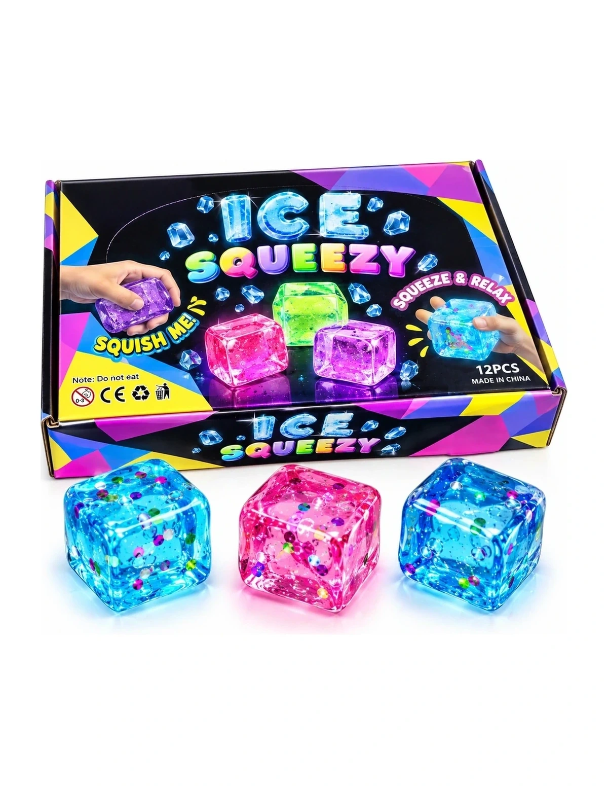 [P000416] ICE SQUEEZY CUBE - SQUISH TIKTOK - CAR TOY